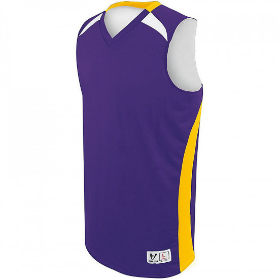 Contrast Purple Color Design Basketball Jersey Custom Team