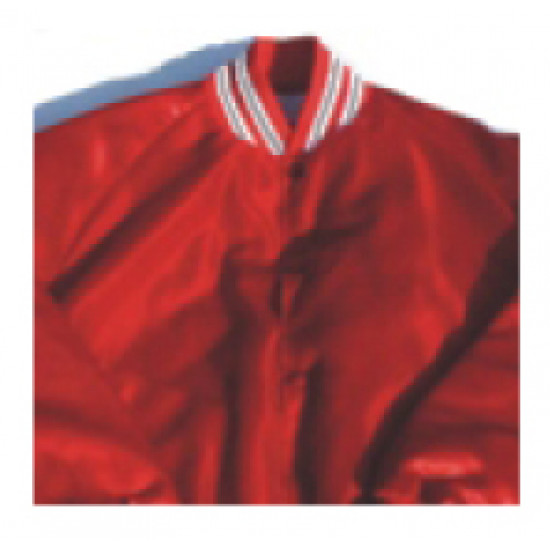 Red Satin Baseball Jacket